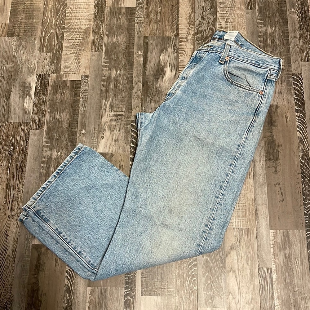 Levi Strauss & Co Light Wash Denim Straight Leg Pants Style 501 W36 L30